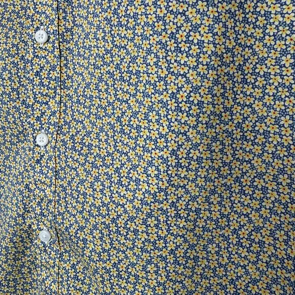 LIBERTY ARTS FABRICS J. CREW Mens Short Sleeve Button Up Shirt LT LG TALL Floral - Picture 3 of 8